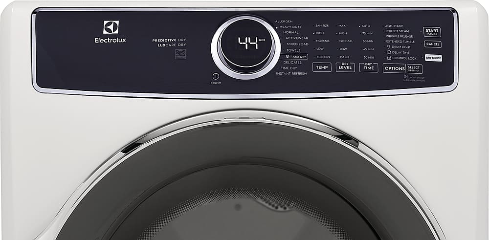 Alt View 2. Electrolux - 8.0 Cu. Ft. Stackable Gas Dryer with Steam and LuxCare Dry System - White.