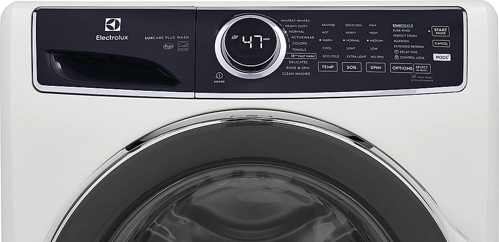 Alt View 3. Electrolux - 4.5 Cu.Ft. Stackable Front Load Washer with Steam and LuxCare Plus Wash System - White.
