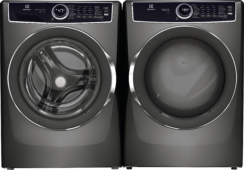Alt View 16. Electrolux - 8.0 Cu. Ft. Stackable Electric Dryer with Steam and LuxCare Dry System - Titanium.