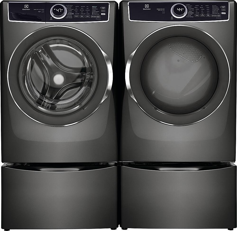 Alt View 17. Electrolux - 8.0 Cu. Ft. Stackable Electric Dryer with Steam and LuxCare Dry System - Titanium.