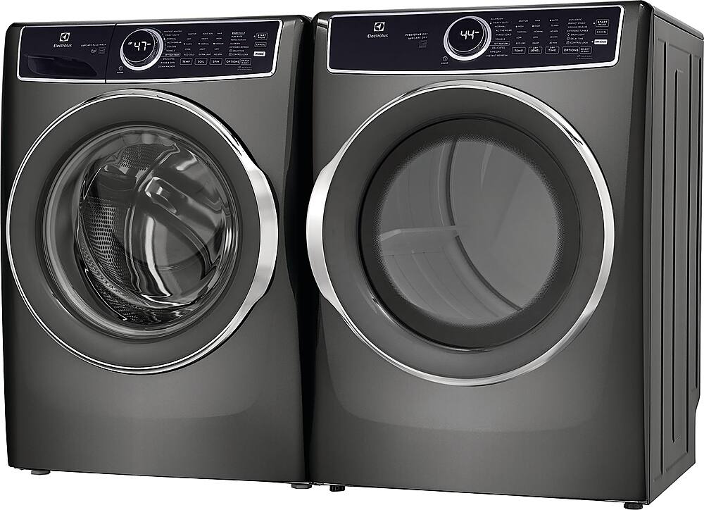 Alt View 20. Electrolux - 8.0 Cu. Ft. Stackable Electric Dryer with Steam and LuxCare Dry System - Titanium.