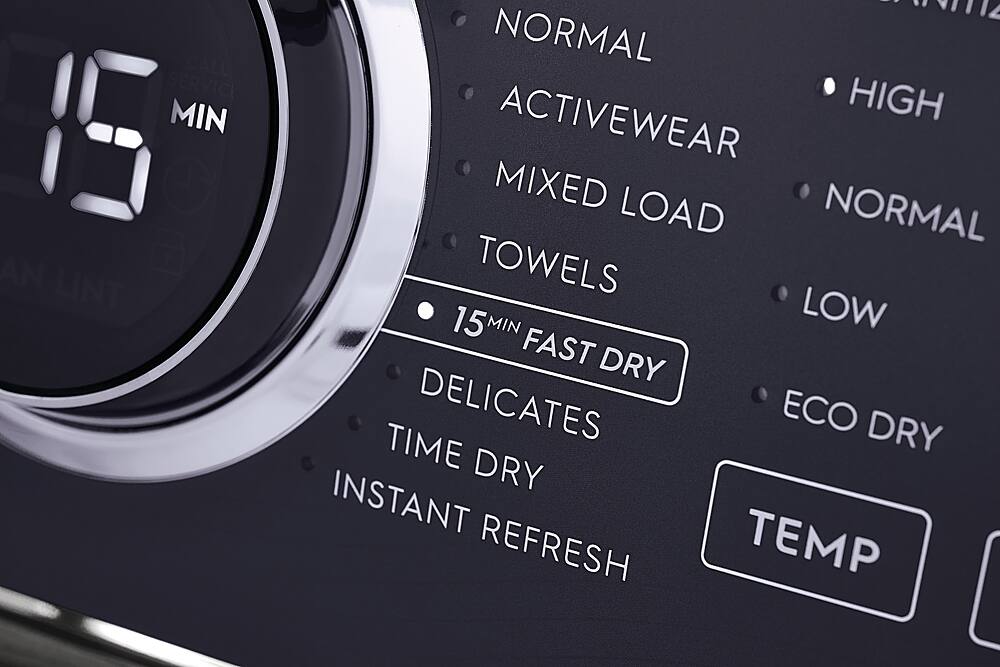 Alt View 6. Electrolux - 8.0 Cu. Ft. Stackable Electric Dryer with Steam and LuxCare Dry System - Titanium.