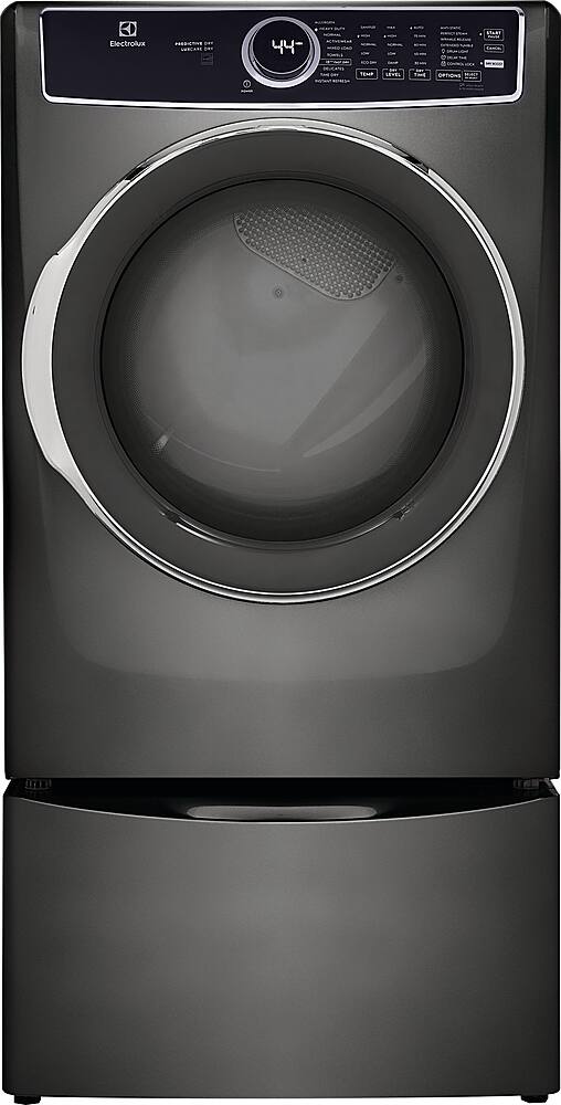 Alt View 1. Electrolux - 8.0 Cu. Ft. Stackable Gas Dryer with Steam and LuxCare Dry System - Titanium.