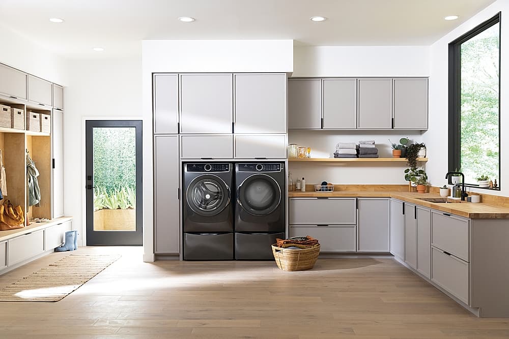 Alt View 11. Electrolux - 4.5 Cu.Ft. Stackable Front Load Washer with Steam and LuxCare Plus Wash System - Titanium.