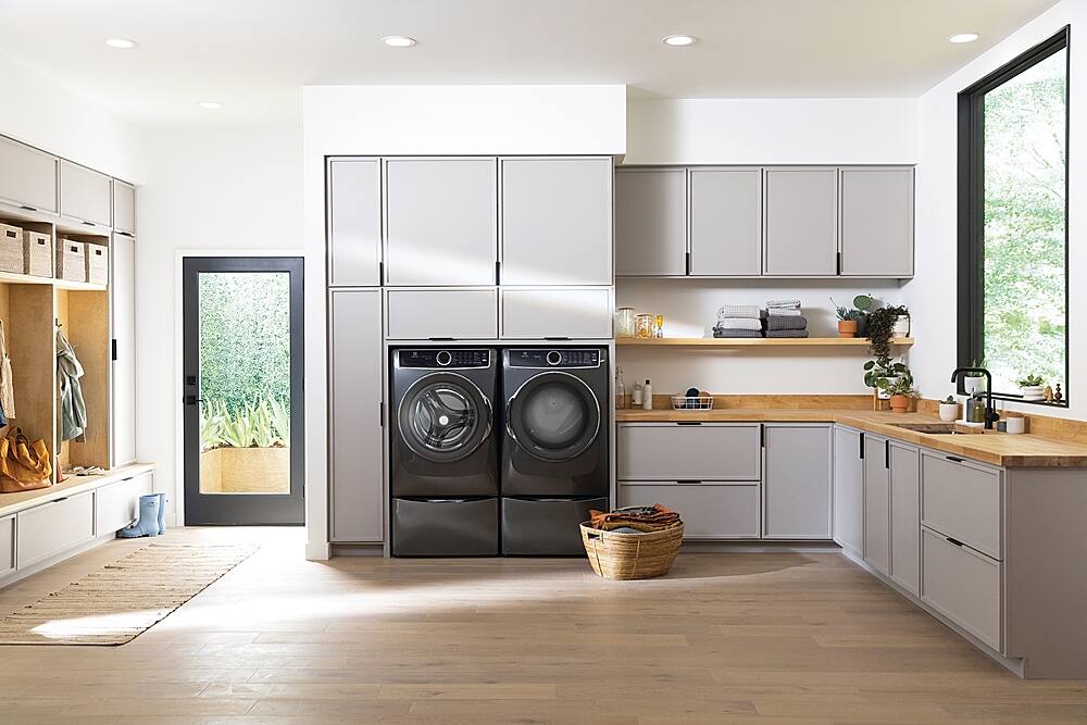 Alt View 11. Electrolux - 4.5 Cu.Ft. Stackable Front Load Washer with Steam and LuxCare Plus Wash System - Titanium.