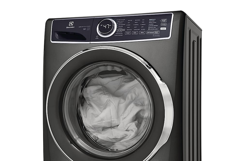 Alt View 18. Electrolux - 4.5 Cu.Ft. Stackable Front Load Washer with Steam and LuxCare Plus Wash System - Titanium.