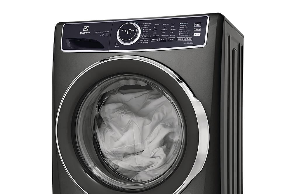 Alt View 18. Electrolux - 4.5 Cu.Ft. Stackable Front Load Washer with Steam and LuxCare Plus Wash System - Titanium.