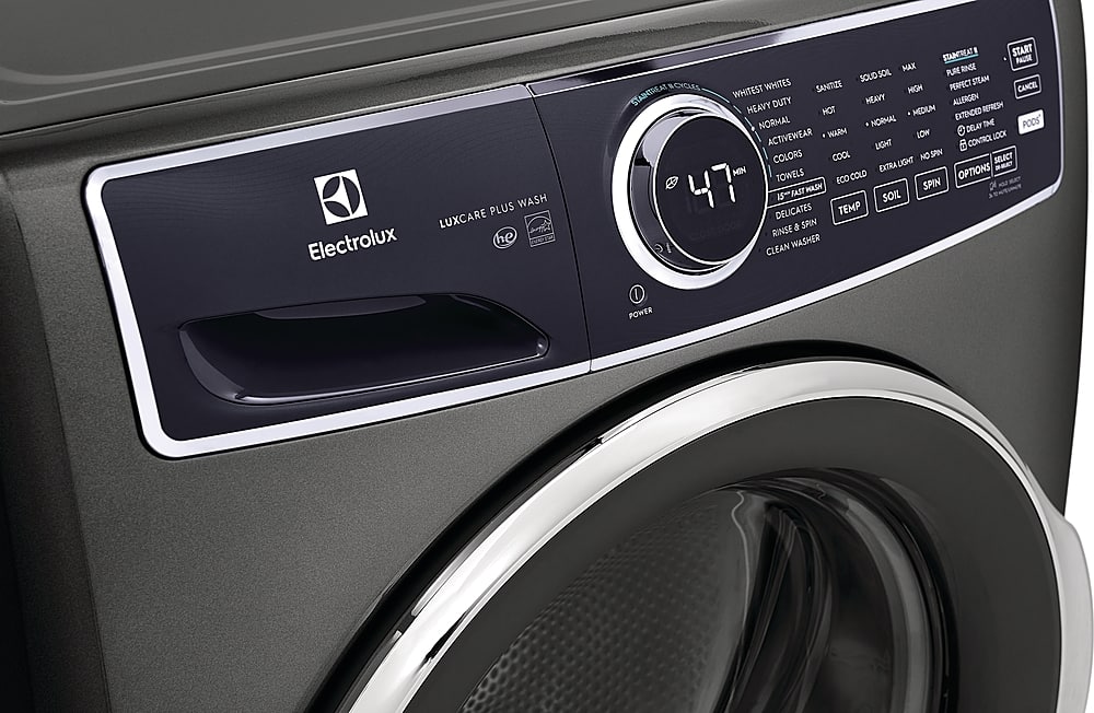 Alt View 2. Electrolux - 4.5 Cu.Ft. Stackable Front Load Washer with Steam and LuxCare Plus Wash System - Titanium.