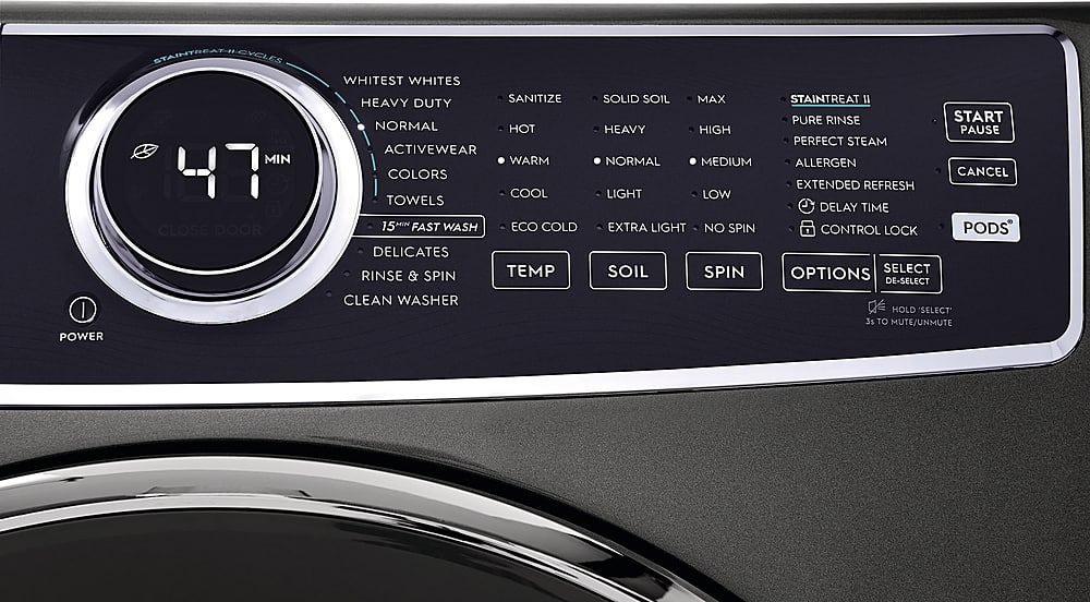 Alt View 4. Electrolux - 4.5 Cu.Ft. Stackable Front Load Washer with Steam and LuxCare Plus Wash System - Titanium.