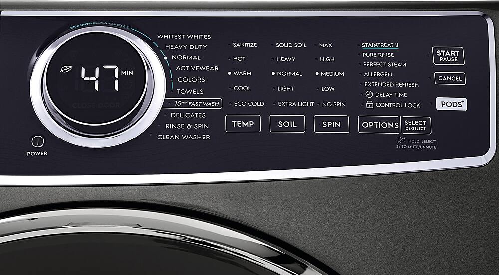 Alt View 4. Electrolux - 4.5 Cu.Ft. Stackable Front Load Washer with Steam and LuxCare Plus Wash System - Titanium.