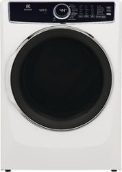 Electrolux - 8.0 Cu. Ft. Stackable Electric Dryer with Steam and Balanced Dry - White - Front_Zoom