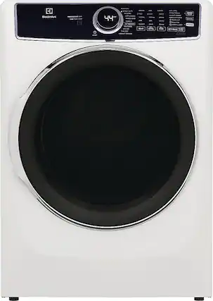 Front. Electrolux - 8.0 Cu. Ft. Stackable Gas Dryer with Steam, LuxCare Dry System & Air Dry Cycle - White.