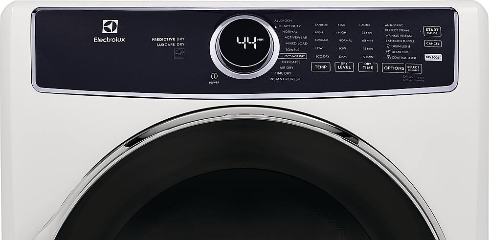 Alt View 1. Electrolux - 8.0 Cu. Ft. Stackable Gas Dryer with Steam, LuxCare Dry System & Air Dry Cycle - White.