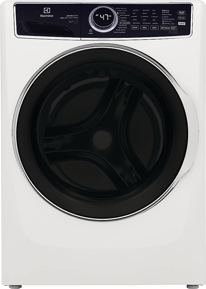 Front. Electrolux - 4.5 Cu.Ft. Stackable Front Load Washer with Steam and SmartBoost Wash System - White.