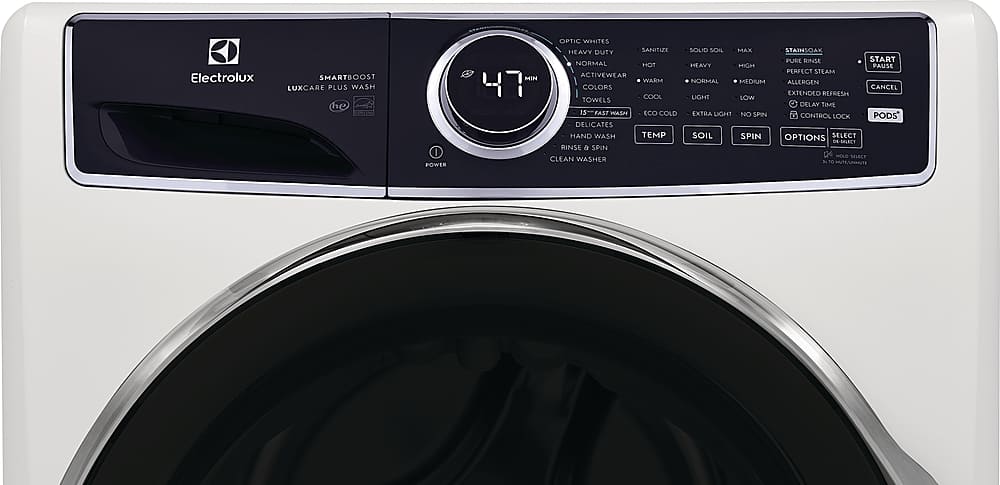 Alt View 2. Electrolux - 4.5 Cu.Ft. Stackable Front Load Washer with Steam and SmartBoost Wash System - White.
