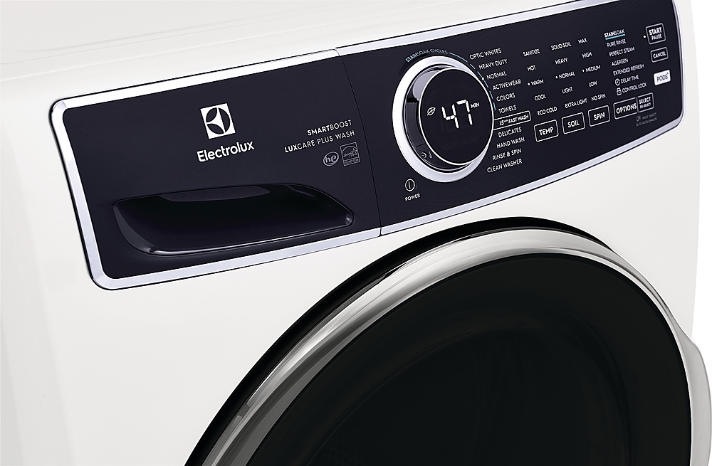 Electrolux 4.5 Cu.Ft. Stackable Front Load Washer with Steam and SmartBoost  Wash System Titanium ELFW7637AT - Best Buy