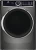 Front. Electrolux - 8.0 Cu. Ft. Stackable Electric Dryer with Steam and Balanced Dry - Titanium.
