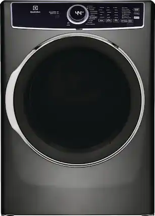 Front. Electrolux - 8.0 Cu. Ft. Stackable Electric Dryer with Steam and Balanced Dry - Titanium.