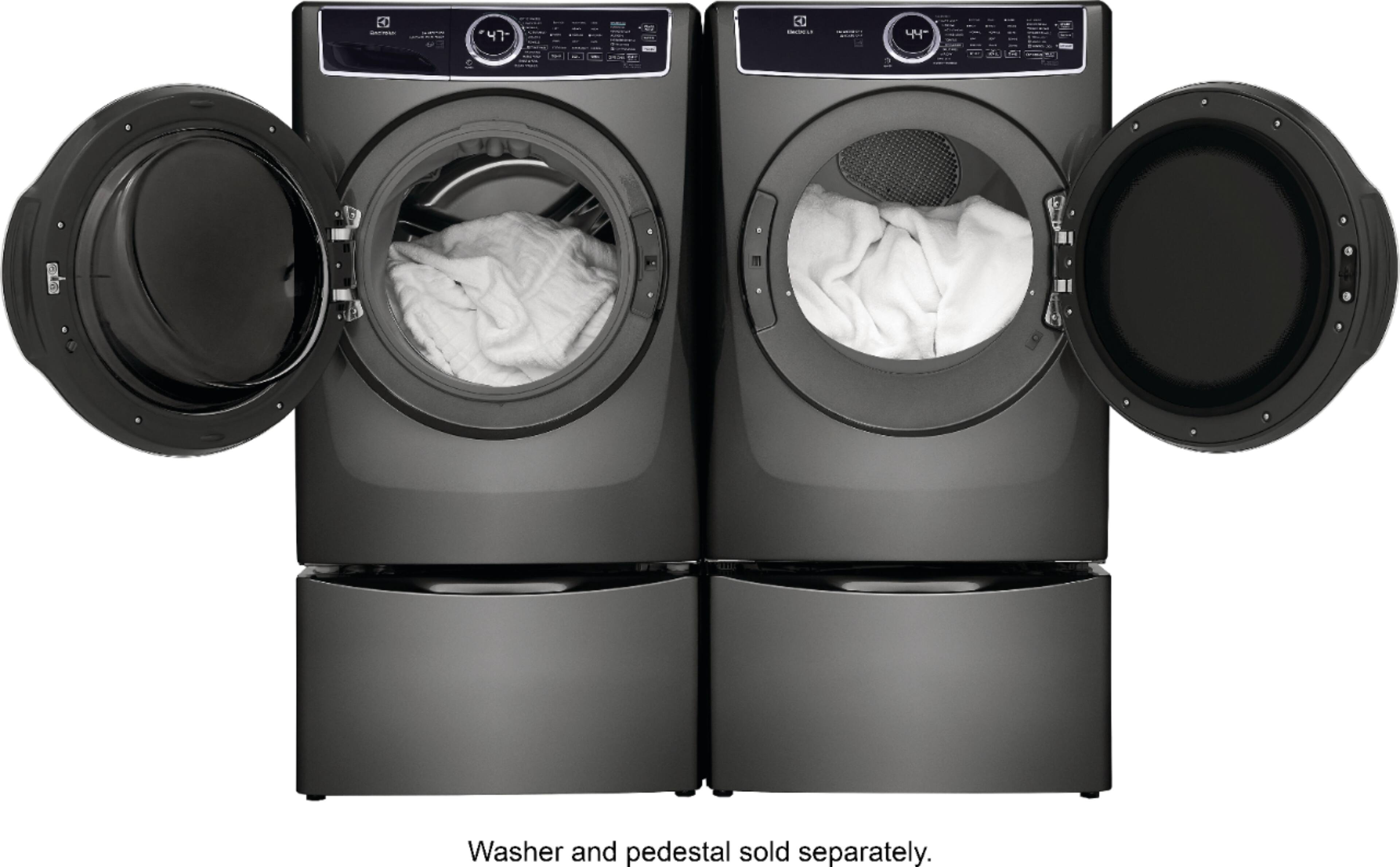 Alt View 12. Electrolux - 8.0 Cu. Ft. Stackable Electric Dryer with Steam and Balanced Dry - Titanium.