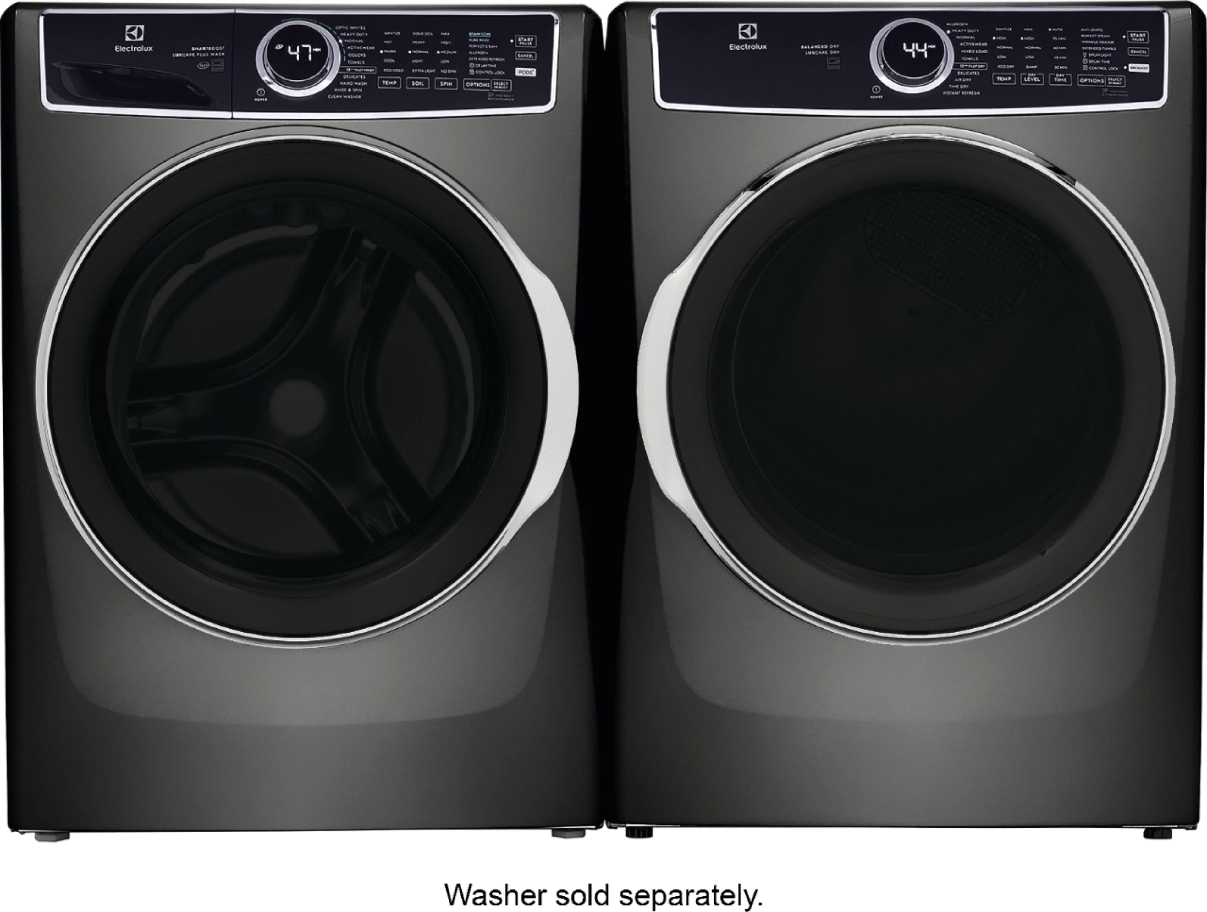 Alt View 16. Electrolux - 8.0 Cu. Ft. Stackable Electric Dryer with Steam and Balanced Dry - Titanium.