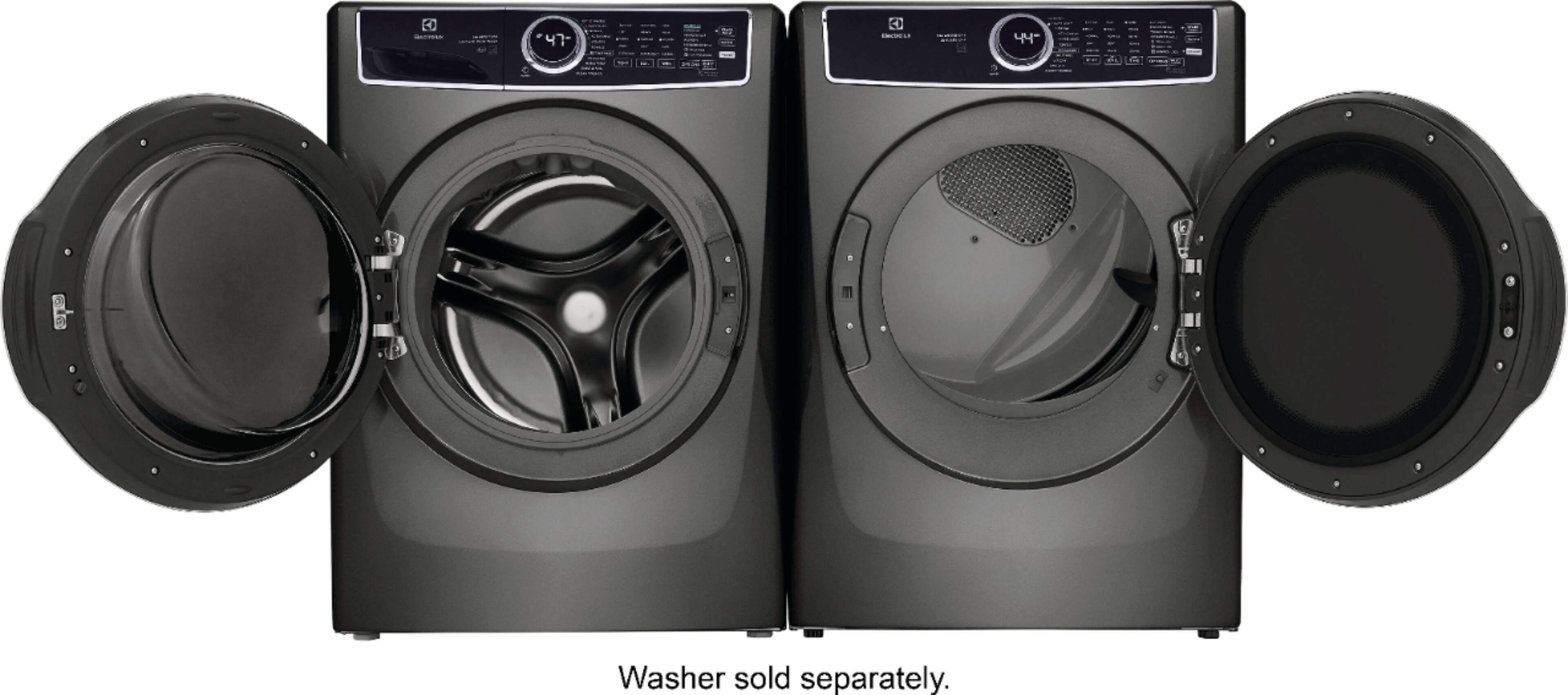 Alt View 18. Electrolux - 8.0 Cu. Ft. Stackable Electric Dryer with Steam and Balanced Dry - Titanium.