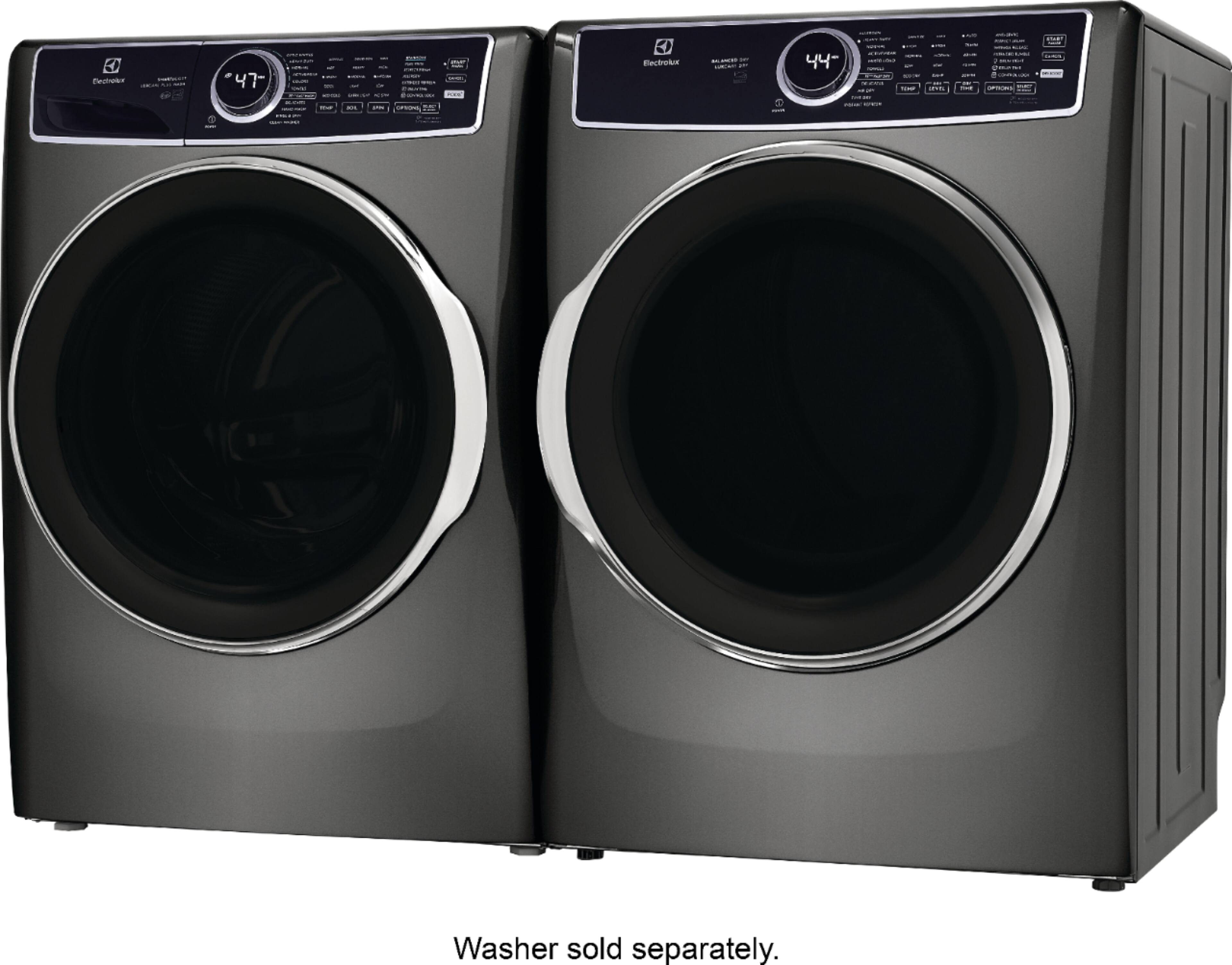 Alt View 19. Electrolux - 8.0 Cu. Ft. Stackable Electric Dryer with Steam and Balanced Dry - Titanium.
