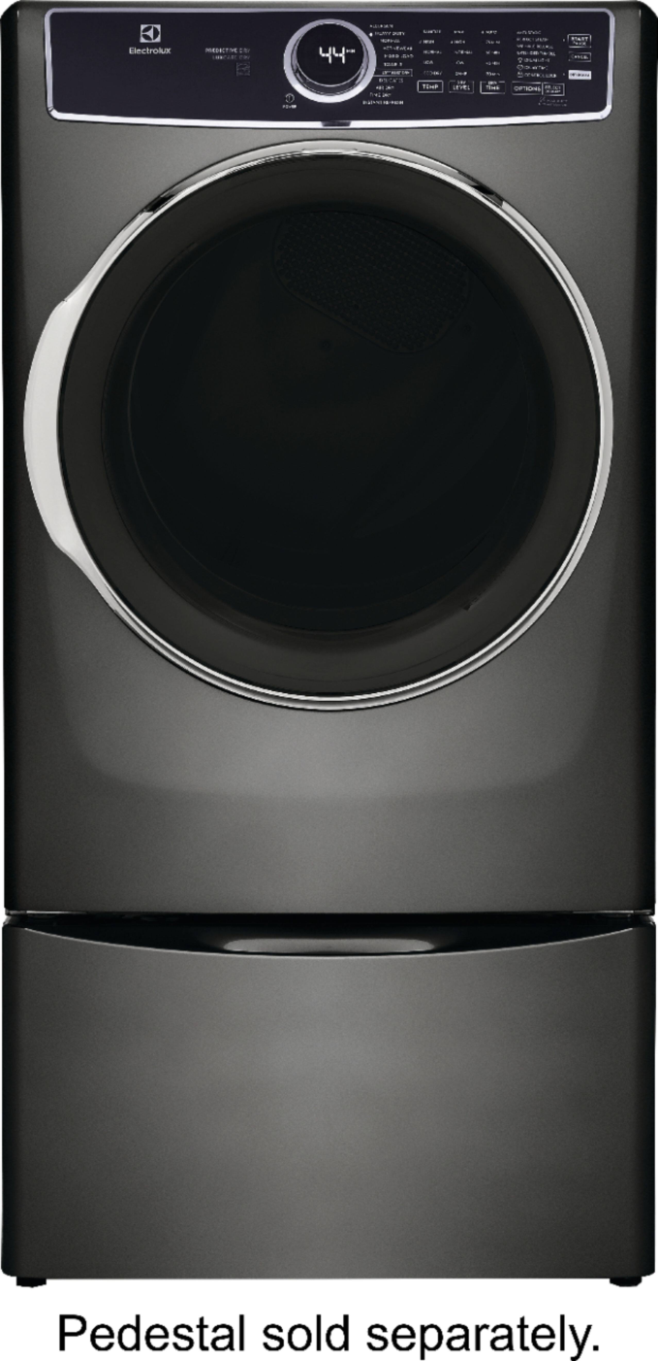 Angle. Electrolux - 8.0 Cu. Ft. Stackable Gas Dryer with Steam, LuxCare Dry System & Air Dry Cycle - Titanium.