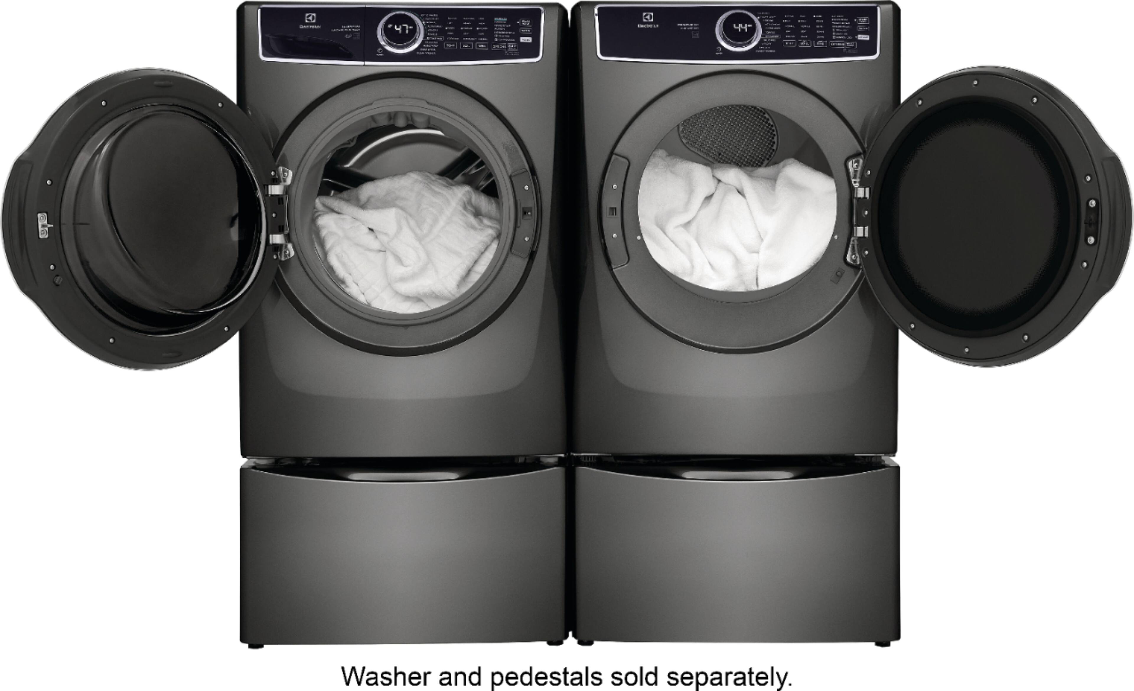 Alt View 12. Electrolux - 8.0 Cu. Ft. Stackable Gas Dryer with Steam, LuxCare Dry System & Air Dry Cycle - Titanium.