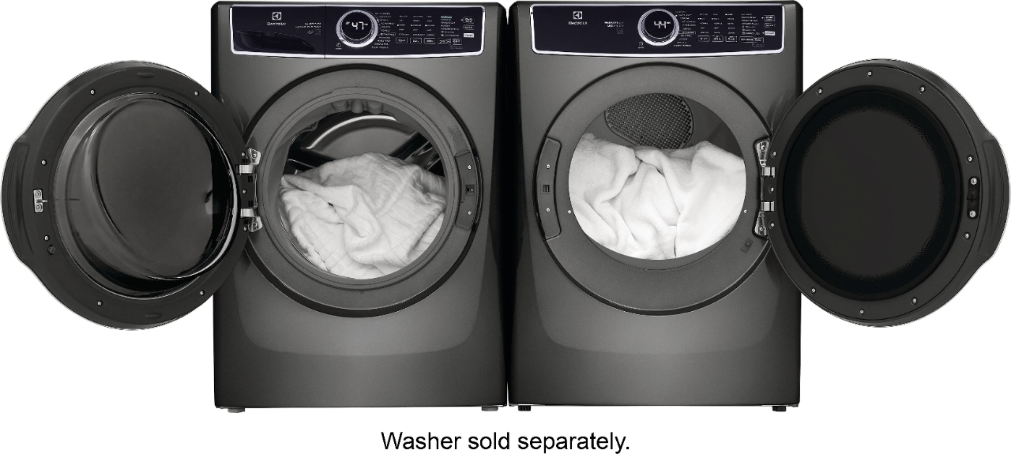 Alt View 14. Electrolux - 8.0 Cu. Ft. Stackable Gas Dryer with Steam, LuxCare Dry System & Air Dry Cycle - Titanium.