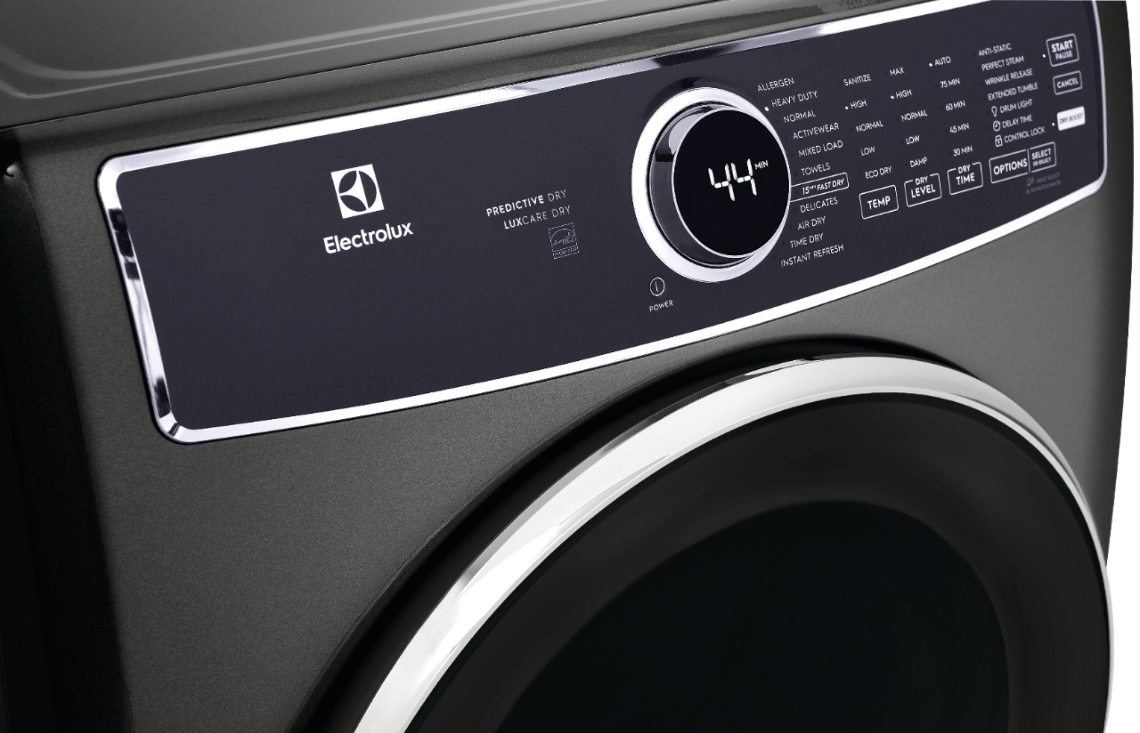 Alt View 2. Electrolux - 8.0 Cu. Ft. Stackable Gas Dryer with Steam, LuxCare Dry System & Air Dry Cycle - Titanium.