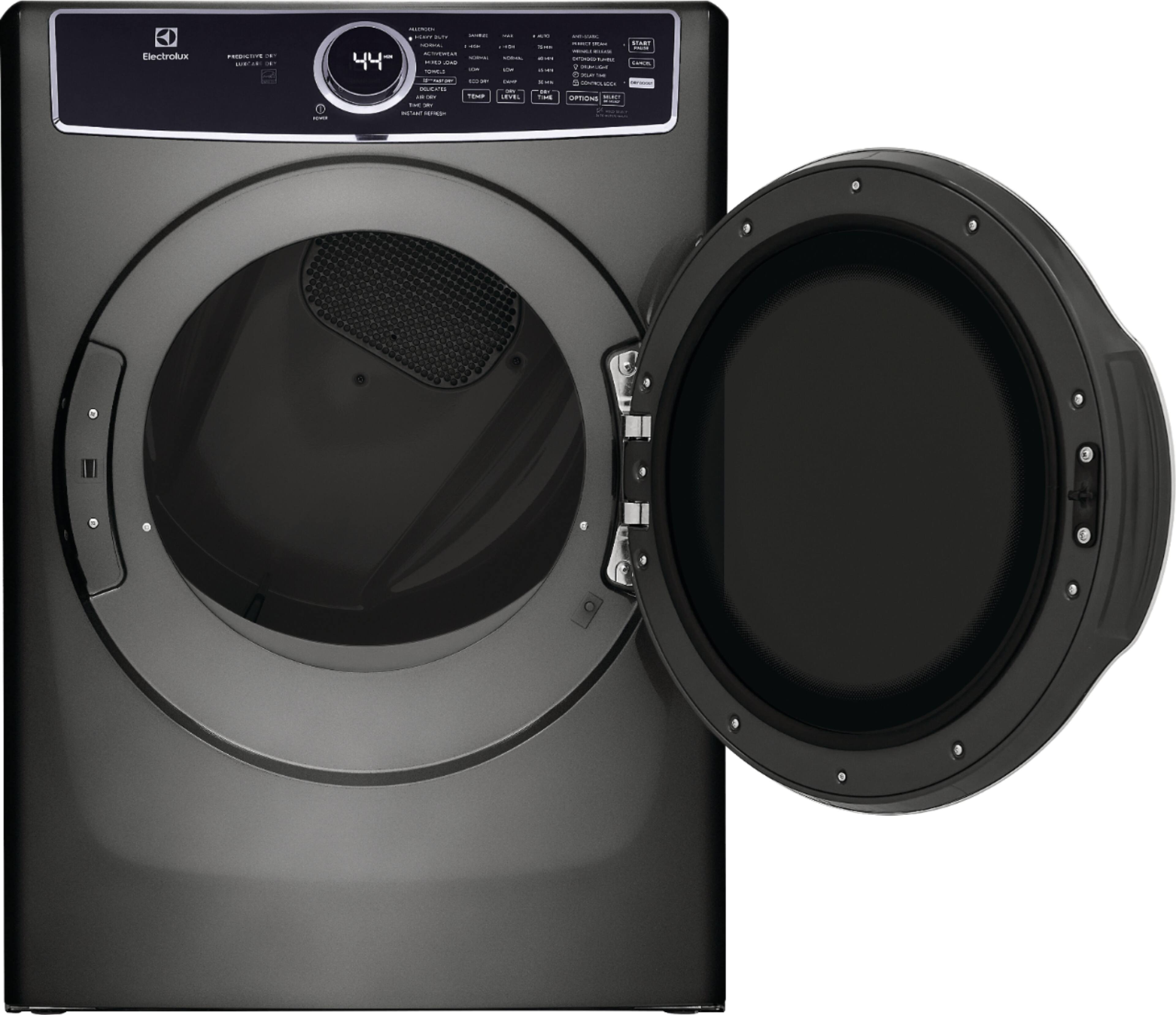 Alt View 6. Electrolux - 8.0 Cu. Ft. Stackable Gas Dryer with Steam, LuxCare Dry System & Air Dry Cycle - Titanium.