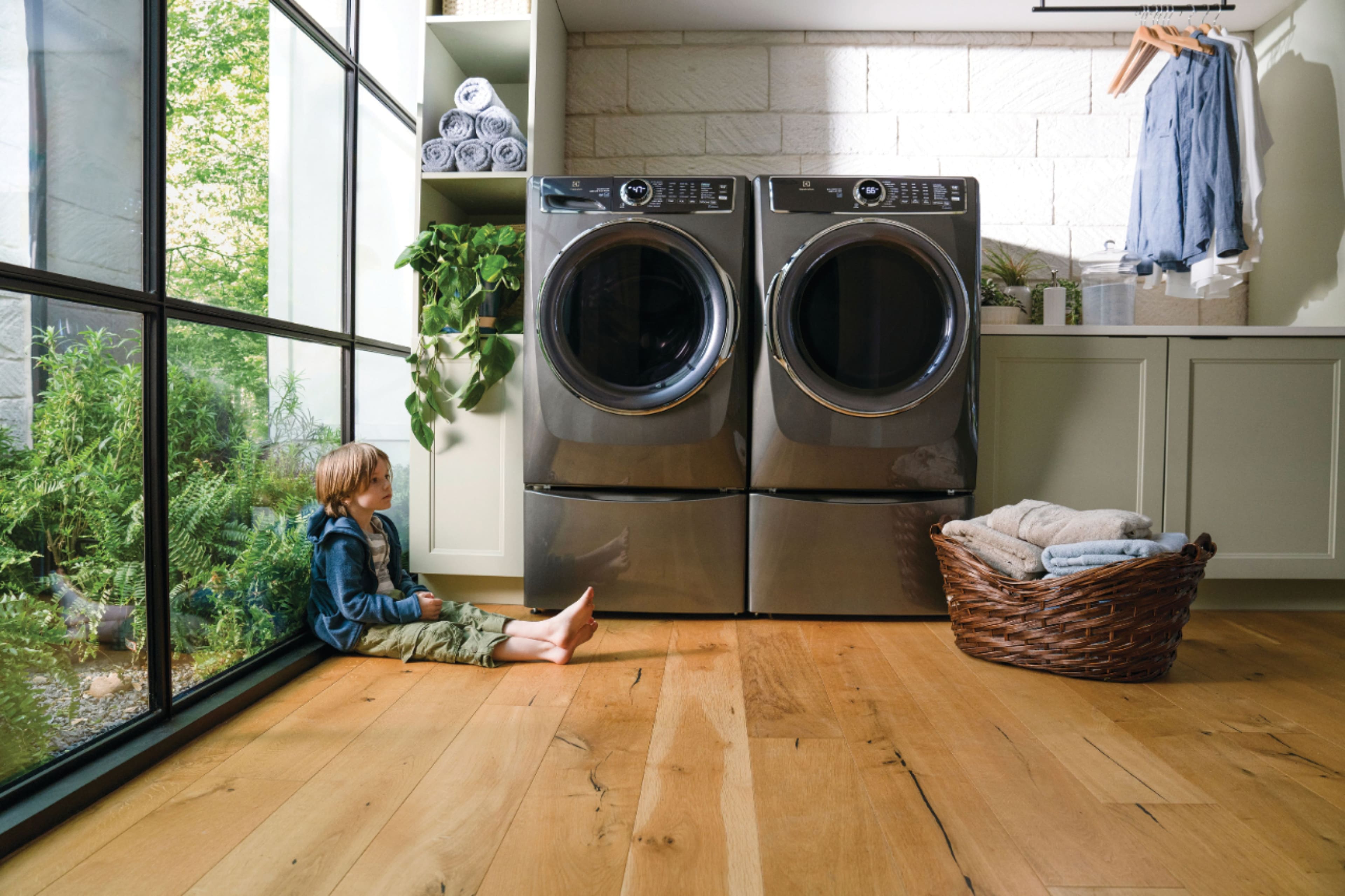 Alt View 14. Electrolux - 4.5 Cu.Ft. Stackable Front Load Washer with Steam and SmartBoost Wash System - Titanium.