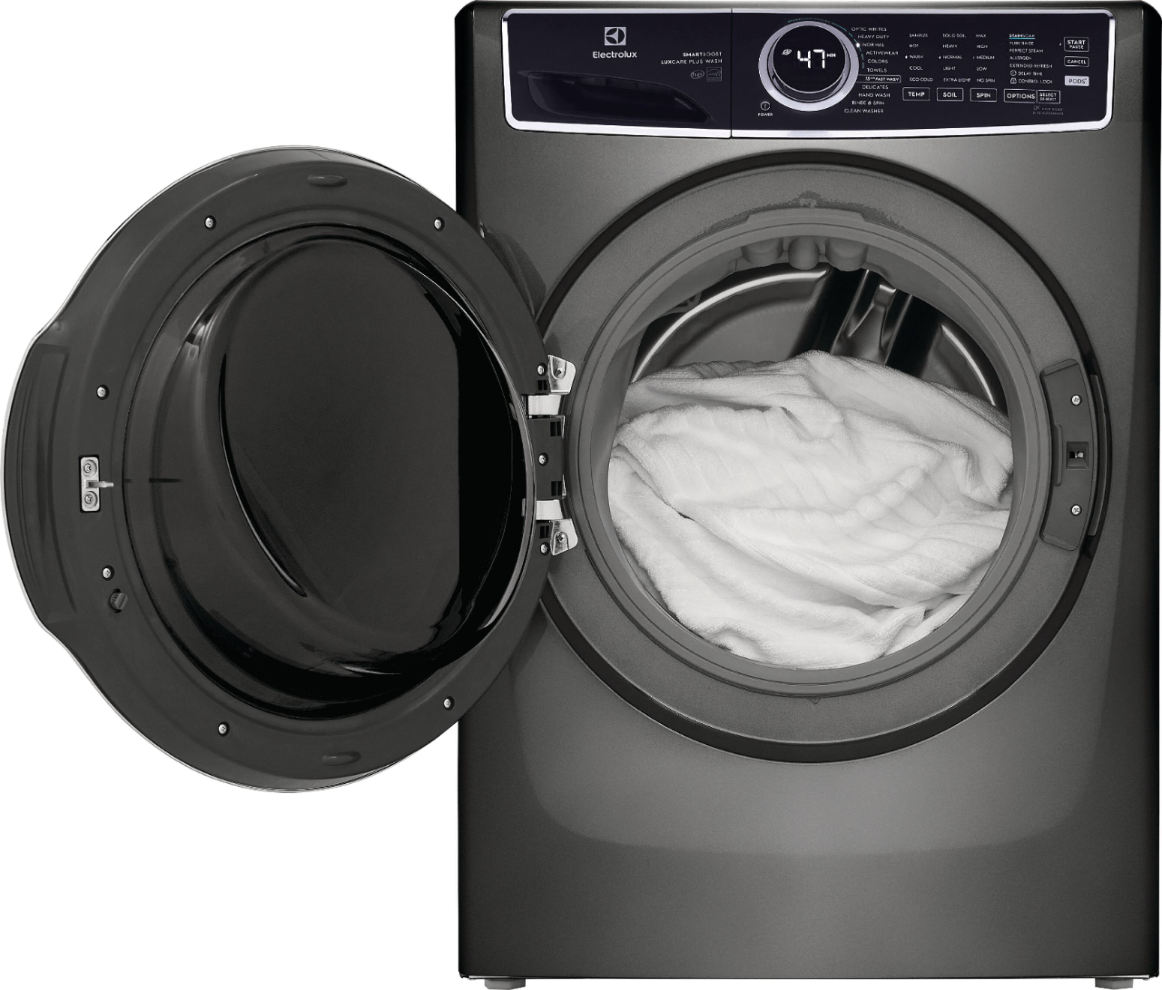 Alt View 22. Electrolux - 4.5 Cu.Ft. Stackable Front Load Washer with Steam and SmartBoost Wash System - Titanium.
