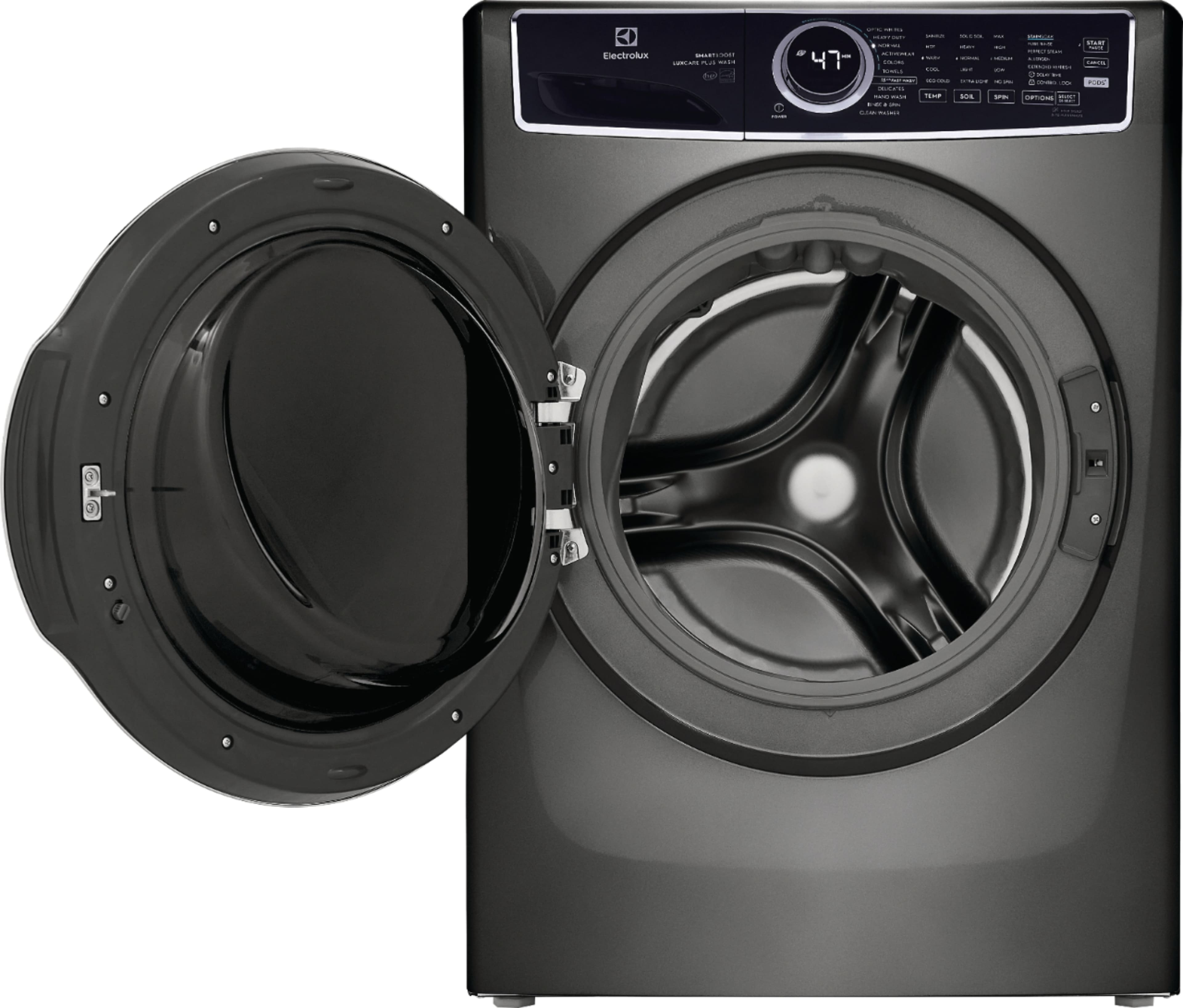 Alt View 5. Electrolux - 4.5 Cu.Ft. Stackable Front Load Washer with Steam and SmartBoost Wash System - Titanium.