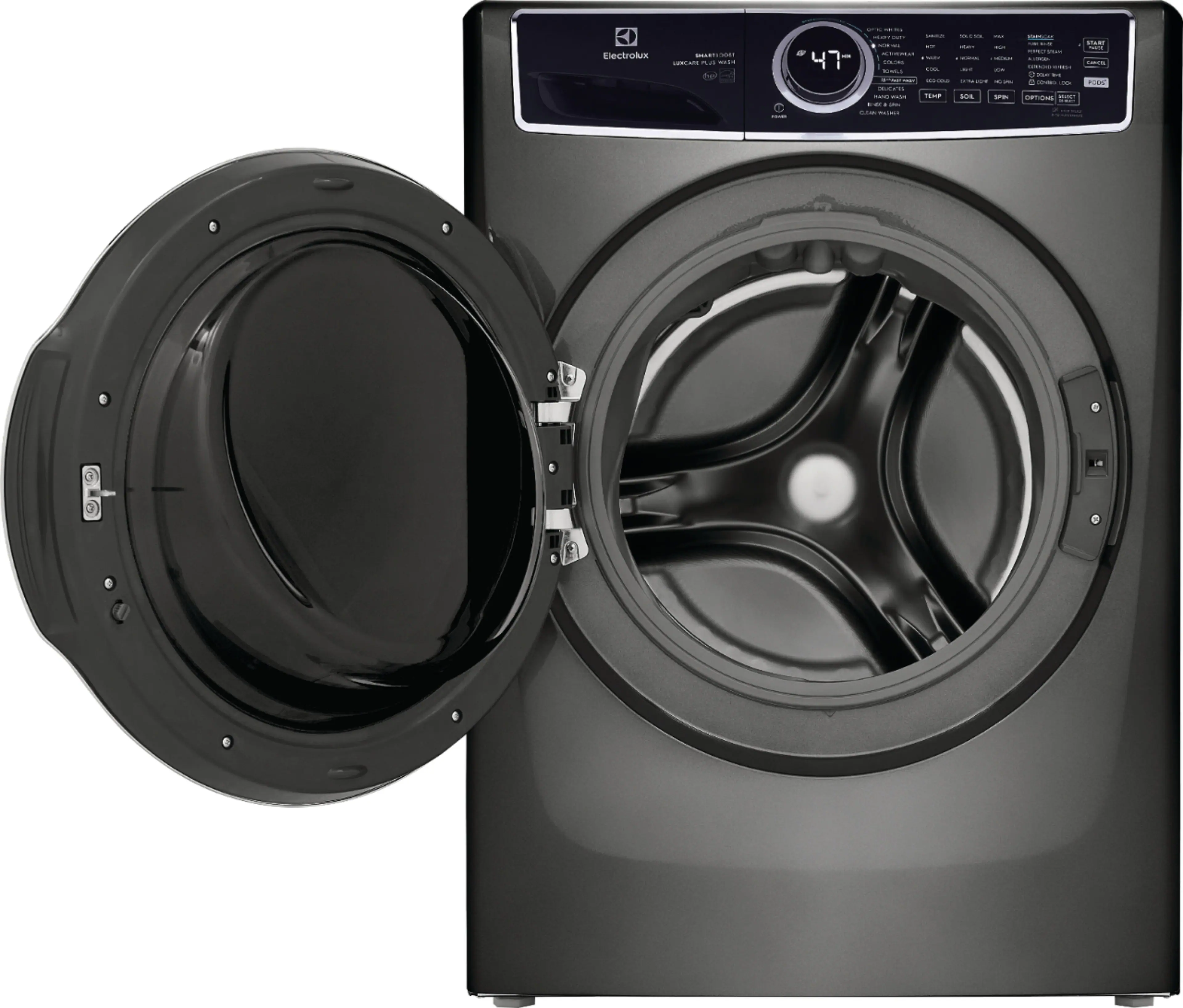 Alt View 5. Electrolux - 4.5 Cu.Ft. Stackable Front Load Washer with Steam and SmartBoost Wash System - Titanium.