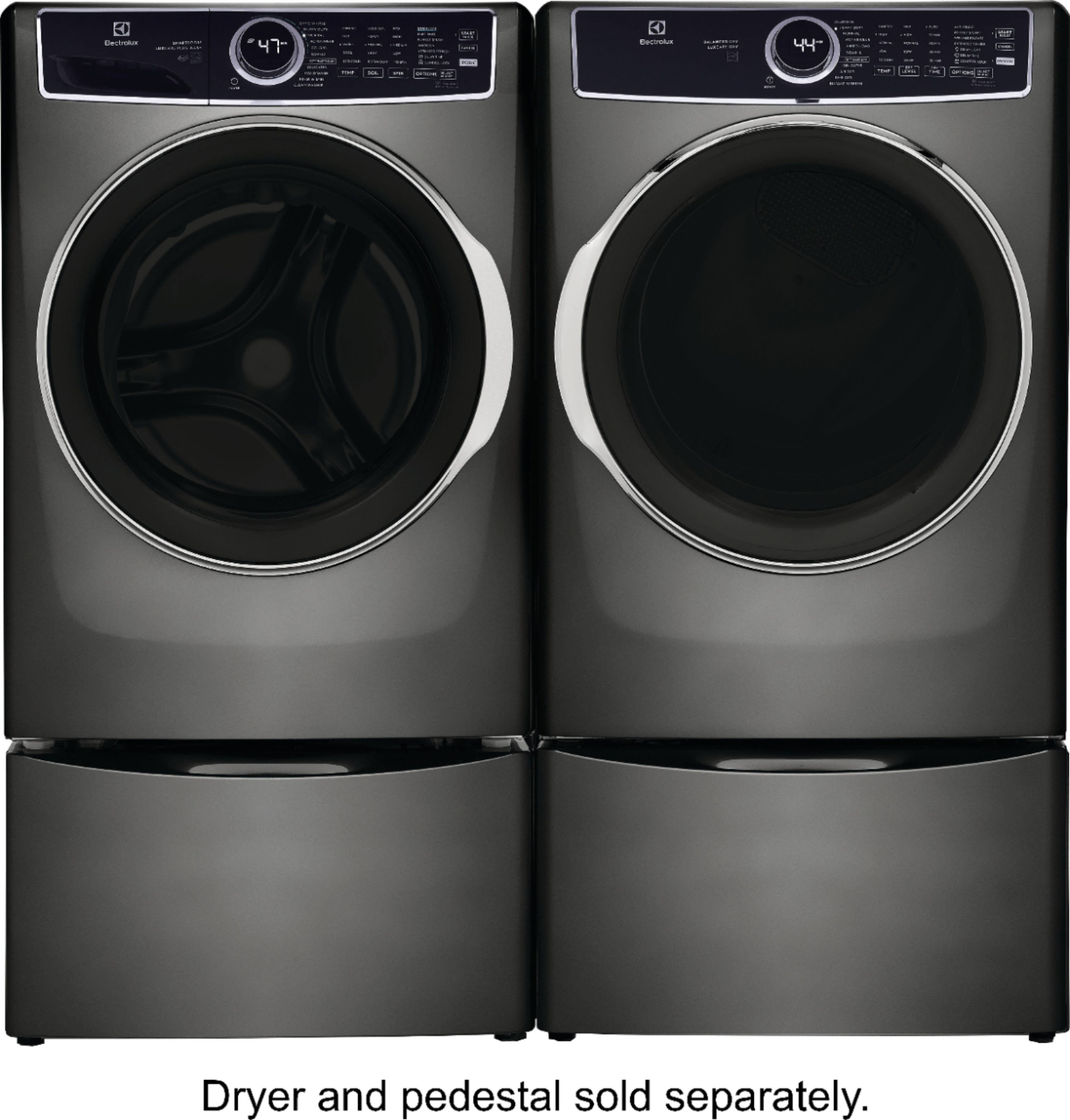Alt View 6. Electrolux - 4.5 Cu.Ft. Stackable Front Load Washer with Steam and SmartBoost Wash System - Titanium.