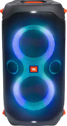 Front. JBL - PartyBox 110 Portable Party Speaker - Black.