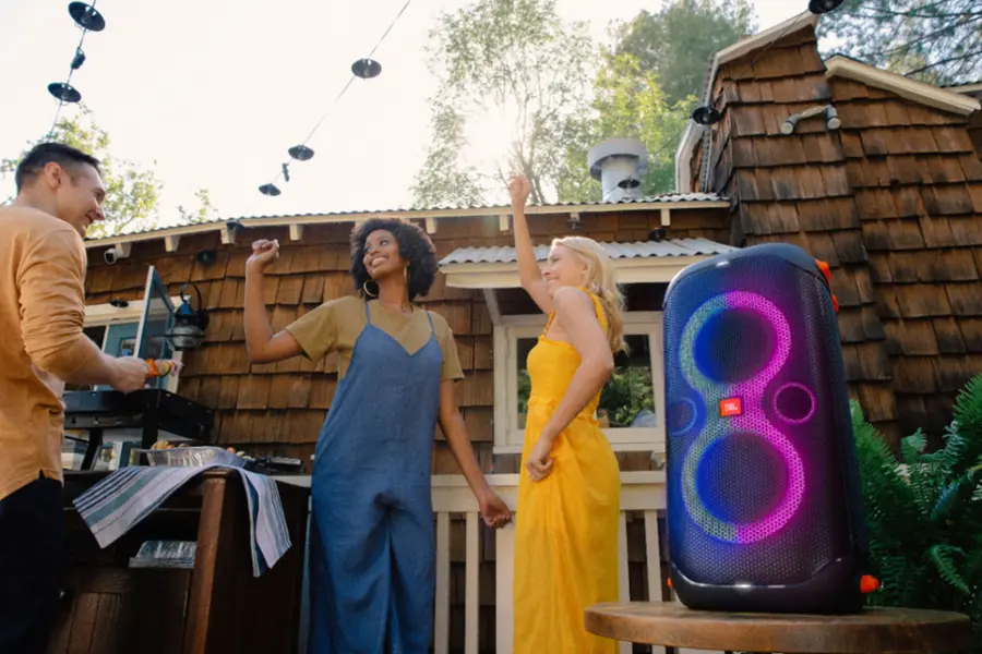 Alt View 21. JBL - PartyBox 110 Portable Party Speaker - Black.