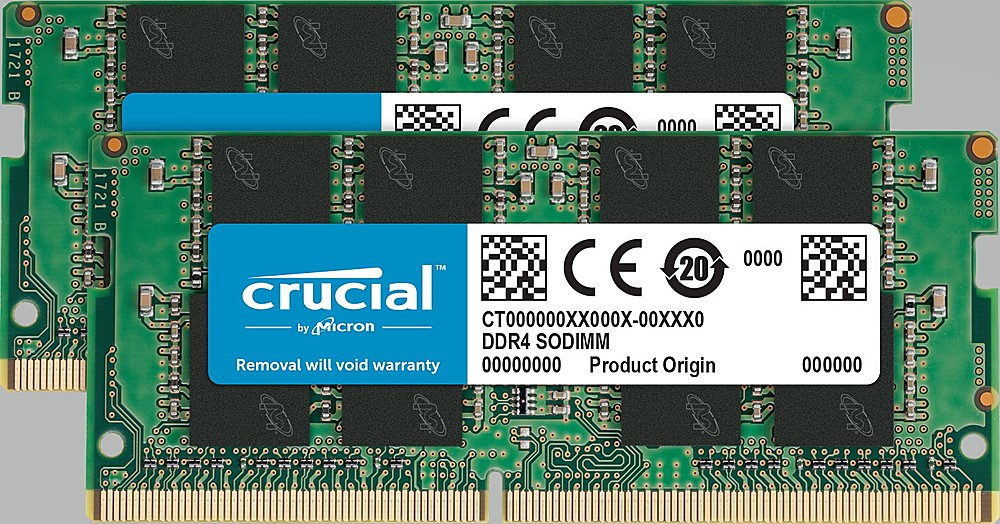PC/タブレット PCパーツ Crucial 64GB (2PK 32GB) 3200MHz speed PC4-25600 DDR4 SODIMM Laptop 