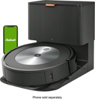 iRobot - Robot Roomba j7+ (7550) Self-Emptying Robot Vacuum – Identifies and avoids obstacles like pet waste & cords - Graphite - Front_Zoom
