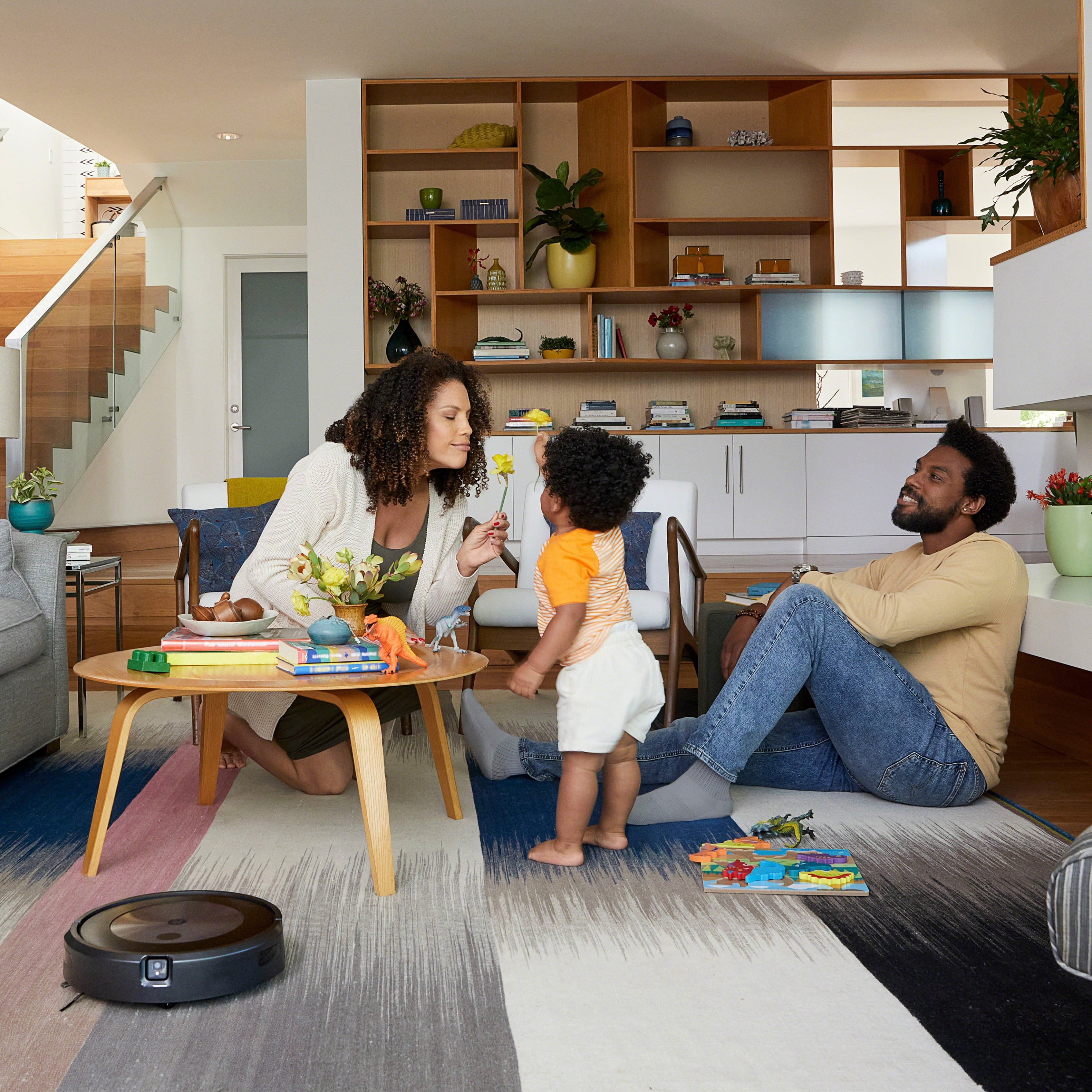 Alt View 18. iRobot - Roomba j7+ (7550) Wi-Fi Connected Robot Vacuum with Automatic Dirt Disposal - Graphite.