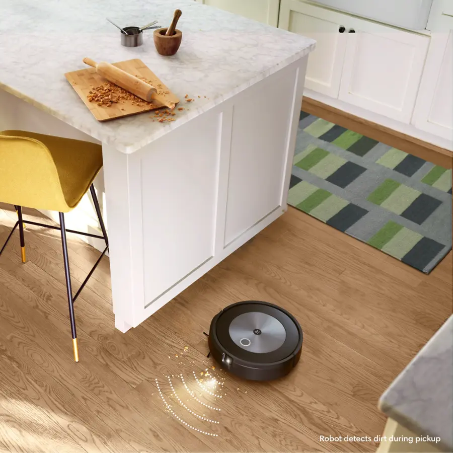 Alt View 19. iRobot - Roomba j7+ (7550) Wi-Fi Connected Robot Vacuum with Automatic Dirt Disposal - Graphite.