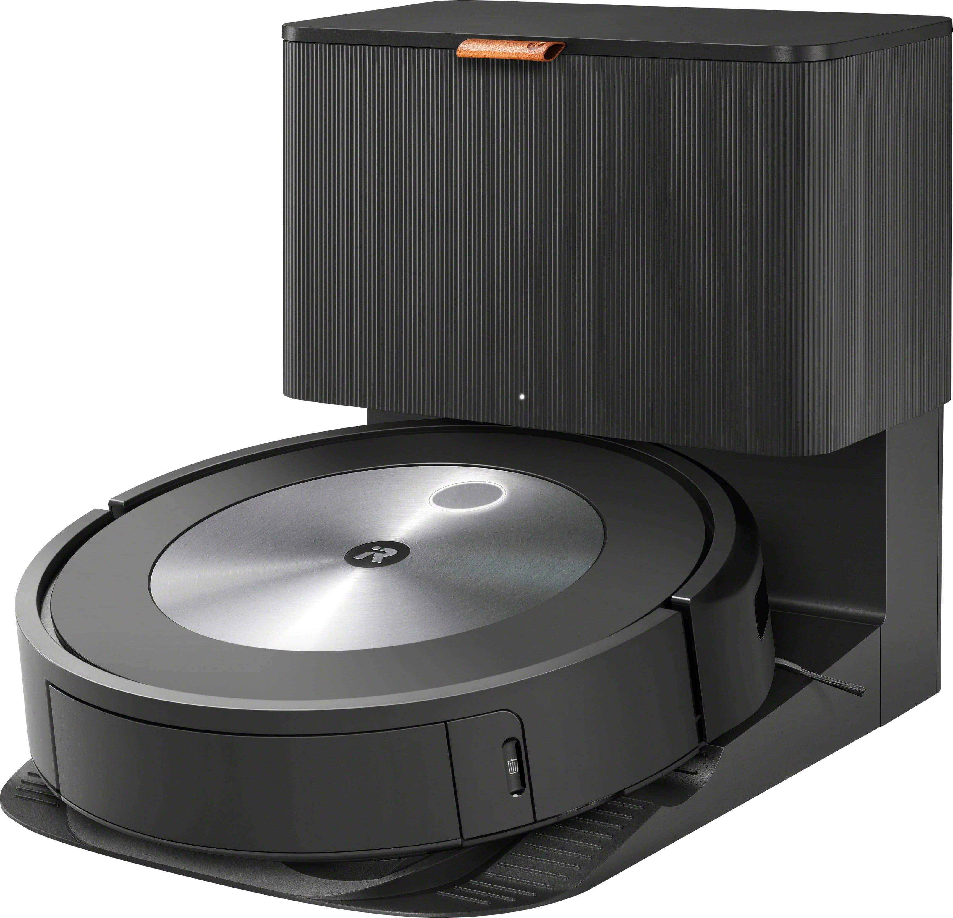 Left. iRobot - Roomba j7+ (7550) Wi-Fi Connected Robot Vacuum with Automatic Dirt Disposal - Graphite.