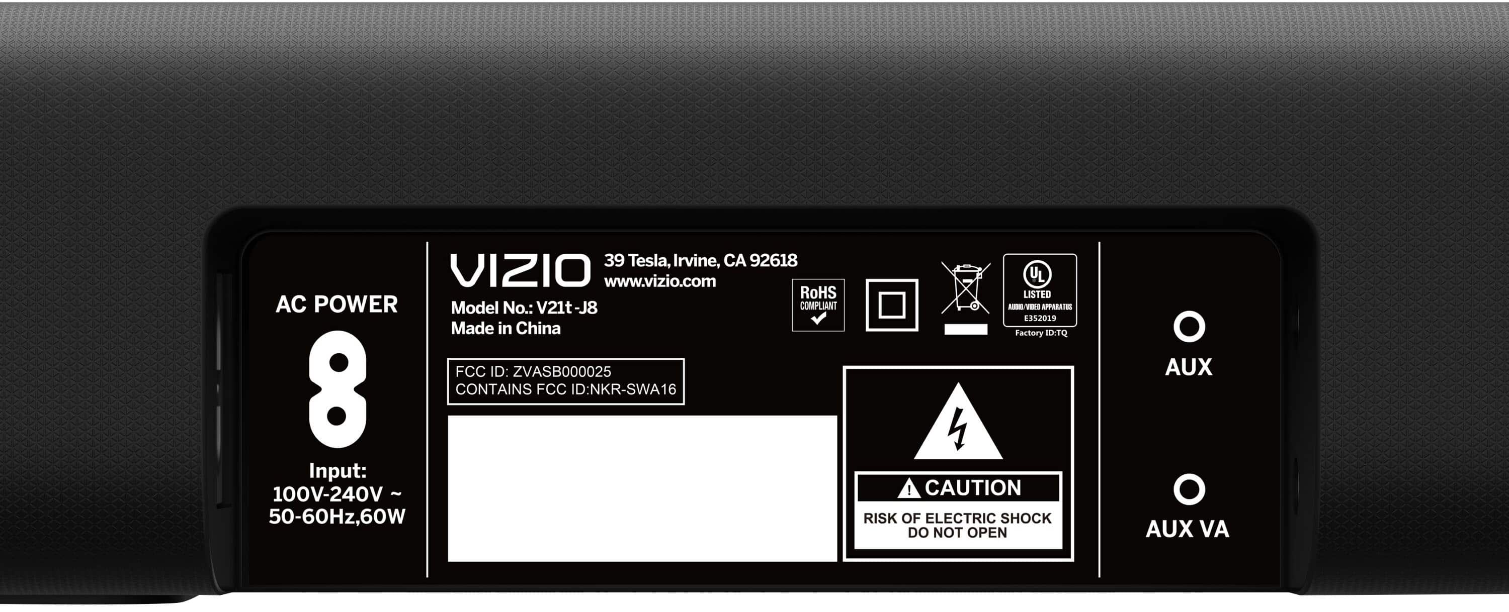 Alt View 13. VIZIO - 2.1-Channel V-Series Home Theater Sound Bar with DTS Virtual:X and Wireless Subwoofer - Black.