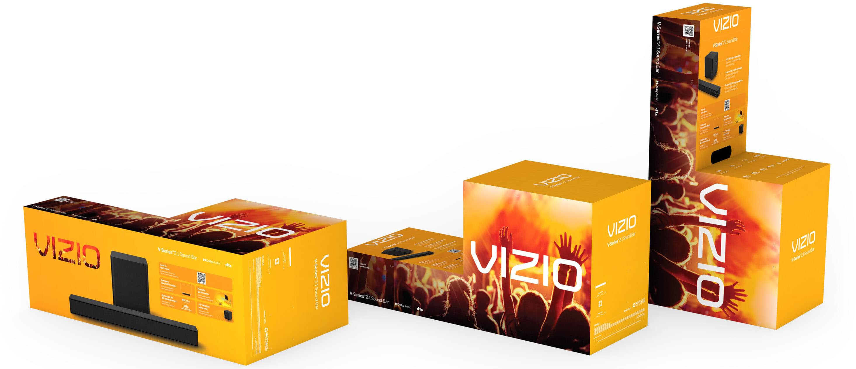 Alt View 16. VIZIO - 2.1-Channel V-Series Home Theater Sound Bar with DTS Virtual:X and Wireless Subwoofer - Black.