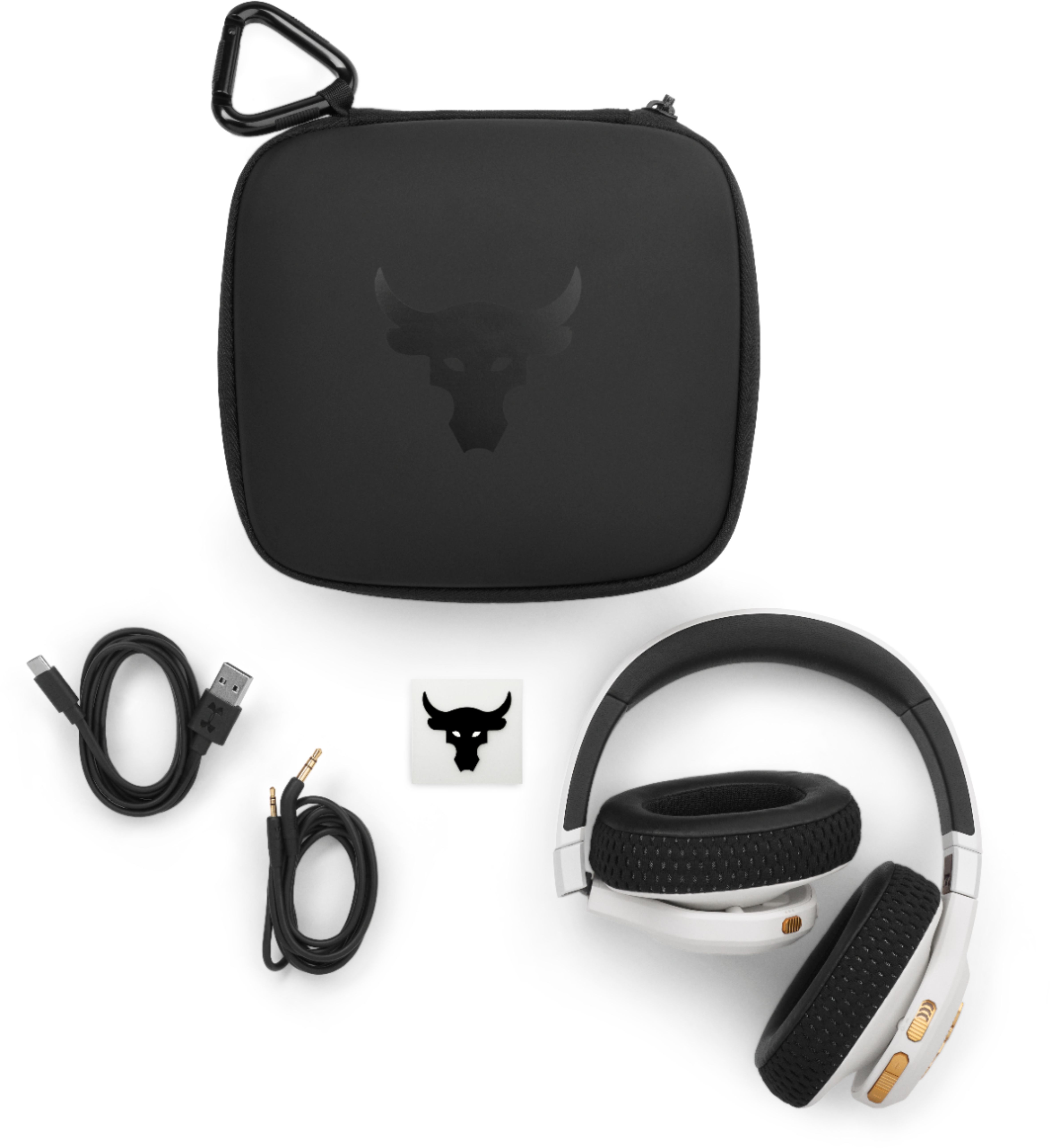 Best Buy: Under Armour Project Rock Wireless Over-the-Ear Headphones White UAROCKOVEREARBTWAM