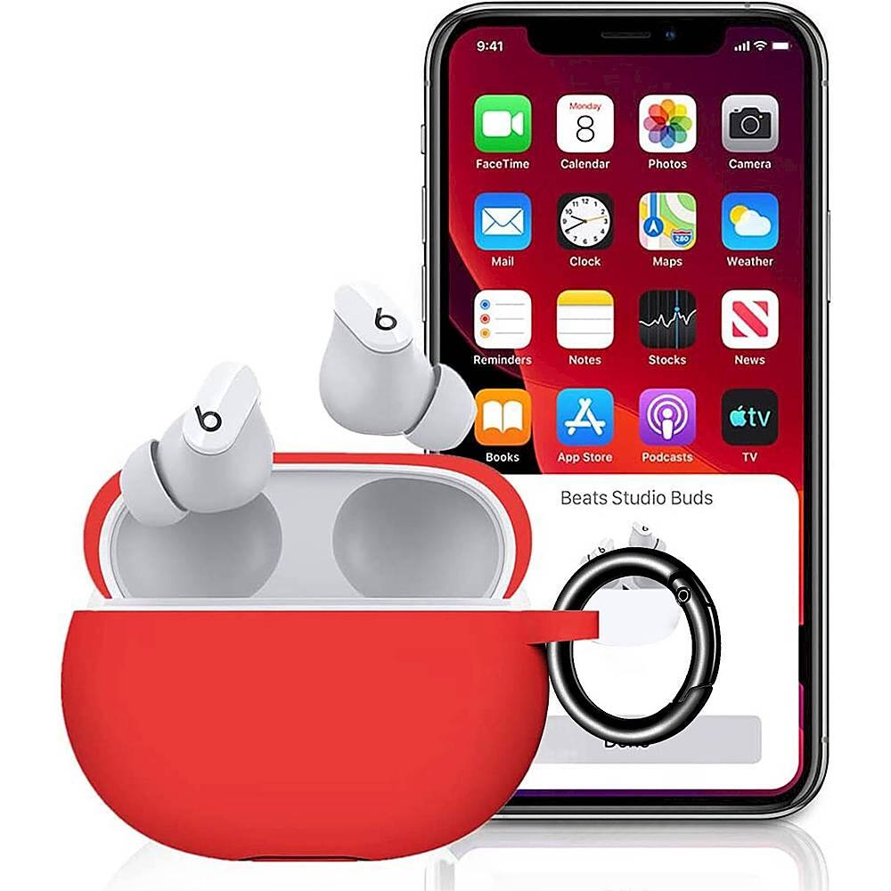 Alt View 13. SaharaCase - Case for Beats by Dr. Dre - Beats Studio Buds and Buds+ - Red.