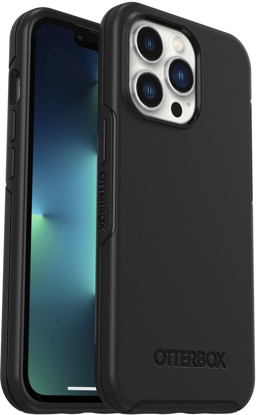 Angle View: OtterBox - Symmetry Series+ for MagSafe Hard Shell for Apple iPhone 13 Pro - Black