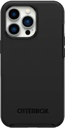 Front. OtterBox - Symmetry Series+ for MagSafe Hard Shell for Apple iPhone 13 Pro - Black.