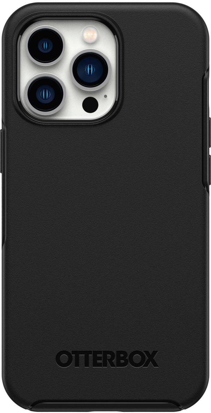Front. OtterBox - Symmetry Series+ for MagSafe Hard Shell for Apple iPhone 13 Pro - Black.